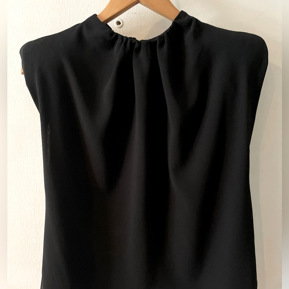 Zara Women's Sleeveless Shoulder Pad Top Black Size S